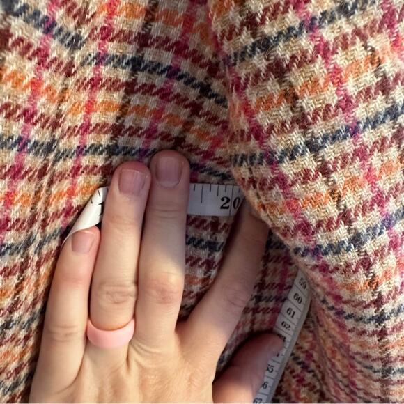 Talbots Pink Plaid Wool Blend Blazer Jacket 14 - Picture 6 of 11